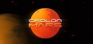 A glowing orange 'CROLON MARS' logo over a planet