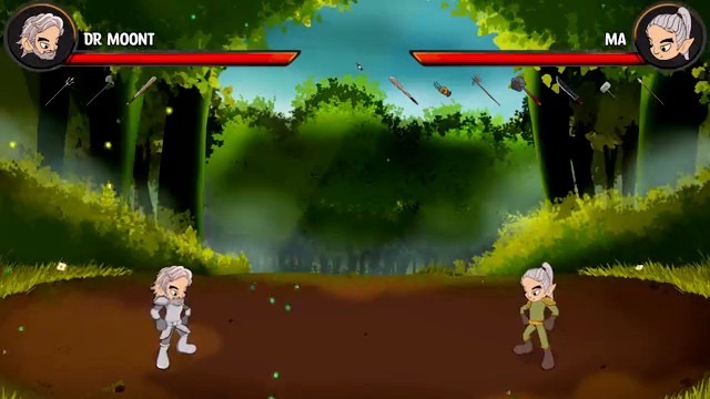 Game characters on the battlefield