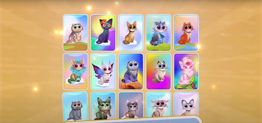 Characters of the game Merge Cats