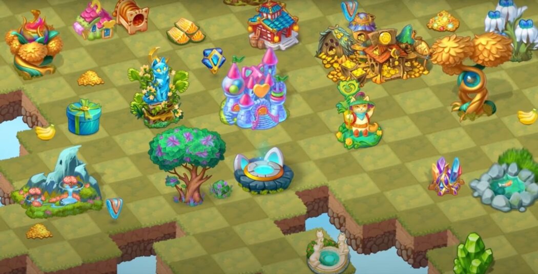 Playing field in the game Merge Cats