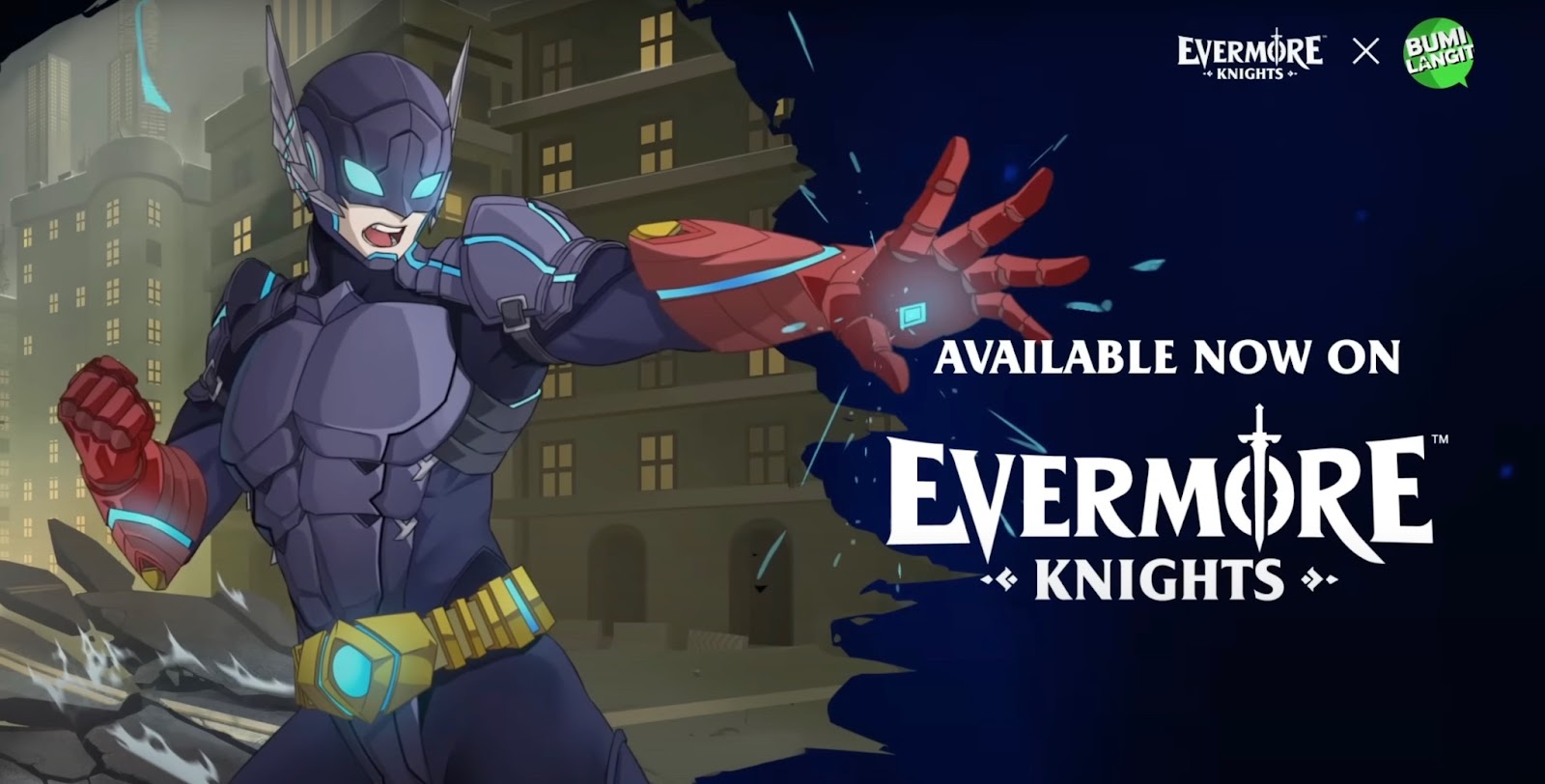Game character next to the title
