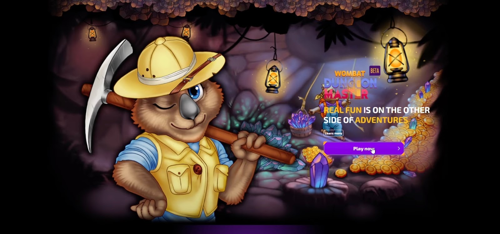 Main menu with play now button